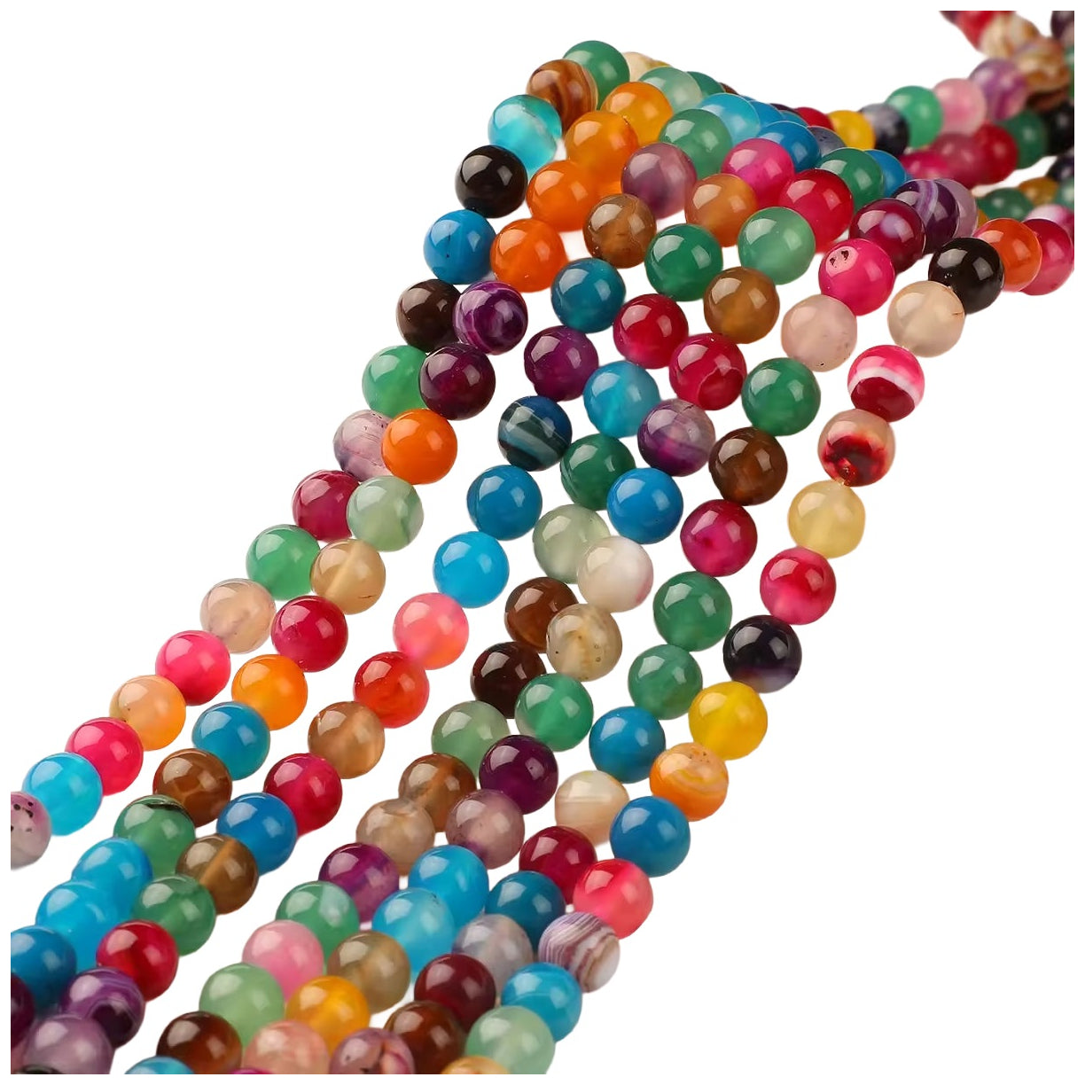 Multicolor Natural Gemstone Spacer Beads for DIY Bracelet and Necklace Making