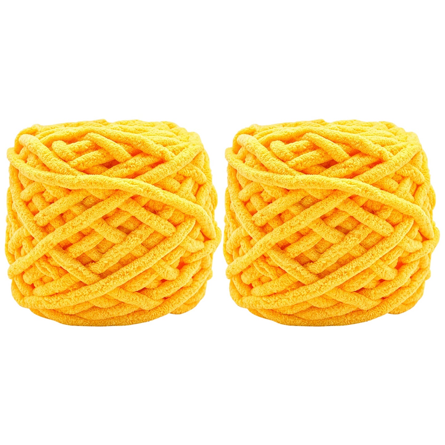 Soft Chenille Yarn for Crocheting Knitting Plush Crafts Blankets Scarves Hats and DIY Projects 100 Grams/3.52oz 54.68 yards, Pack of 2