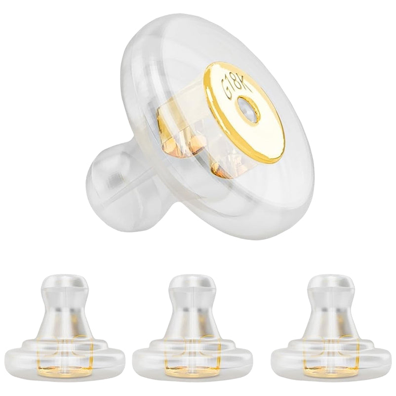 Secure Silicone Earring Backs Replacement Locking Earring Stoppers for Studs Sensitive Droopy Ears Adults