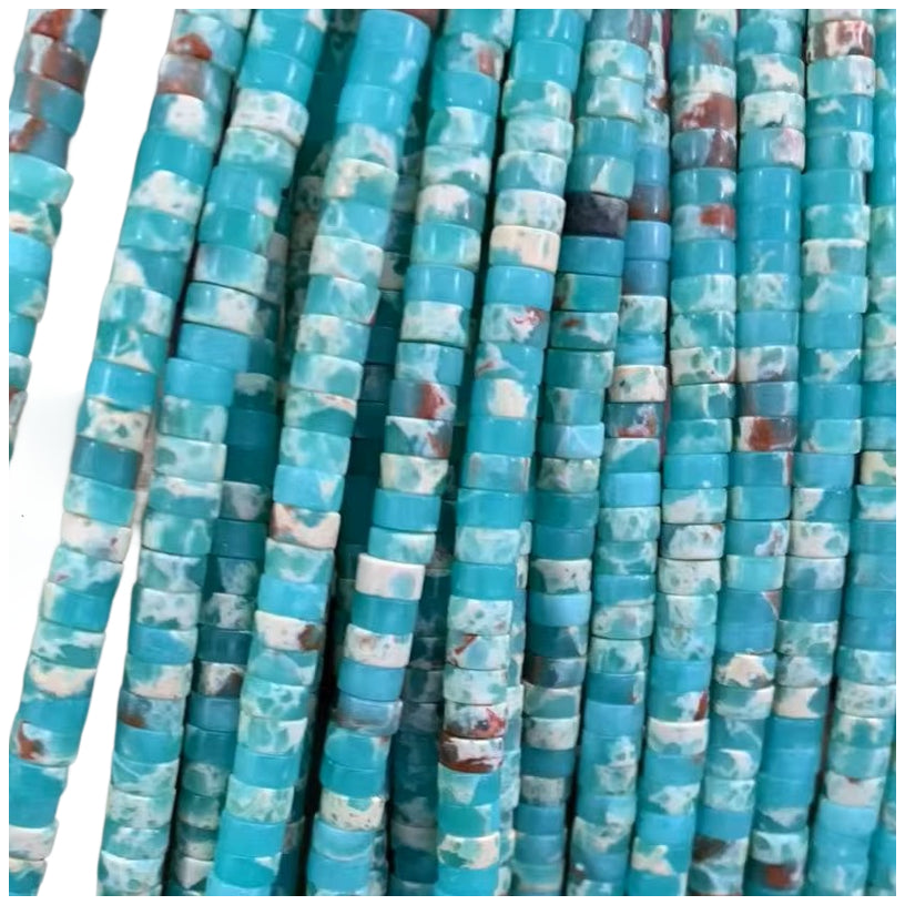 Natural Spacer Beads 4mm x 2mm Flat Round Gemstone Beads for Jewelry Making, Pack of 150