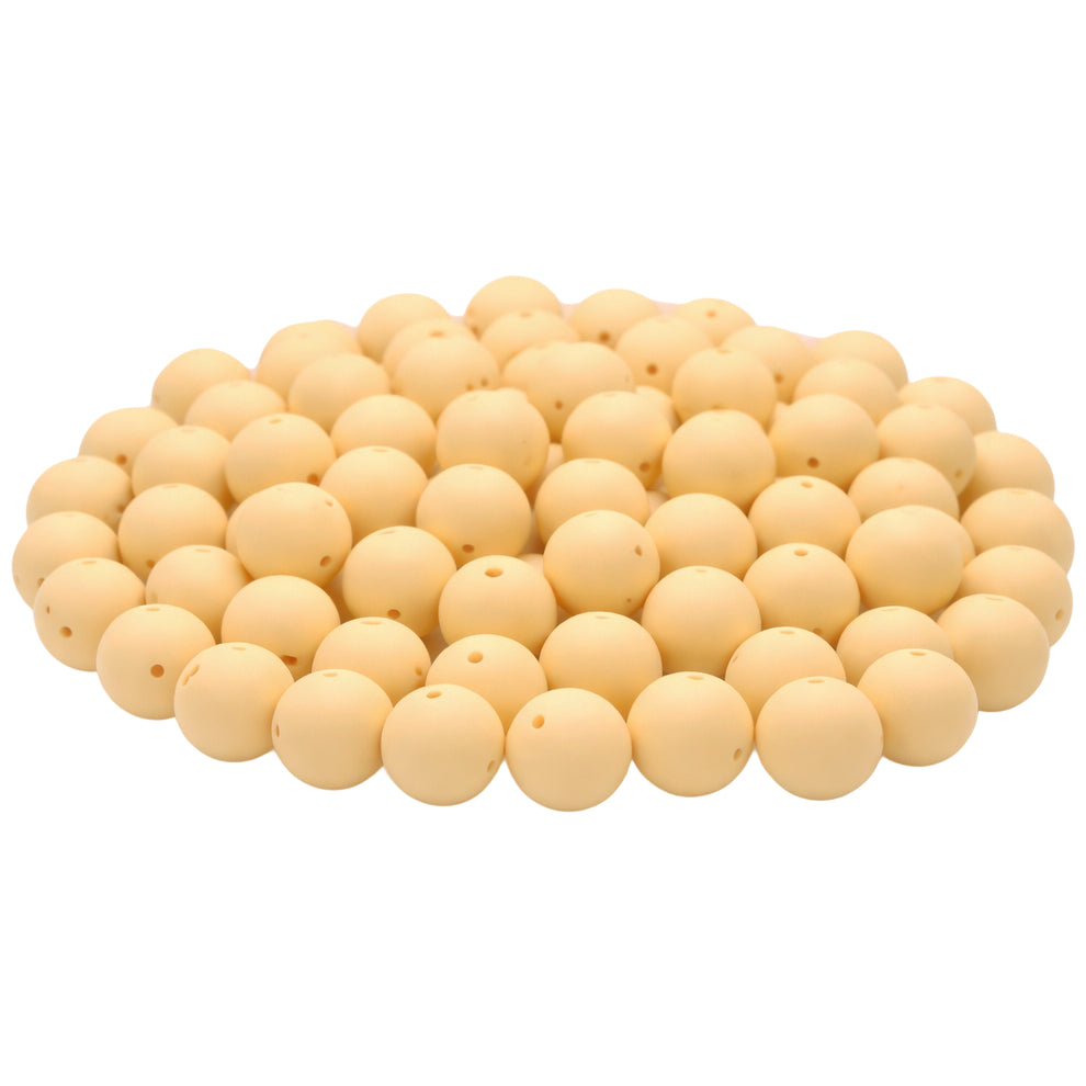 15mm Silicone Beads for Keychains Bracelets Pens Crafts Bulk Round Beads DIY Jewelry Making, Pack of 100