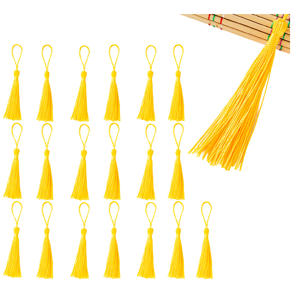 Handmade Silky Tassel Set for Jewelry Making, Keychains, Gift Tags, Sewing Crafts, and Home Decor, Pack of 20