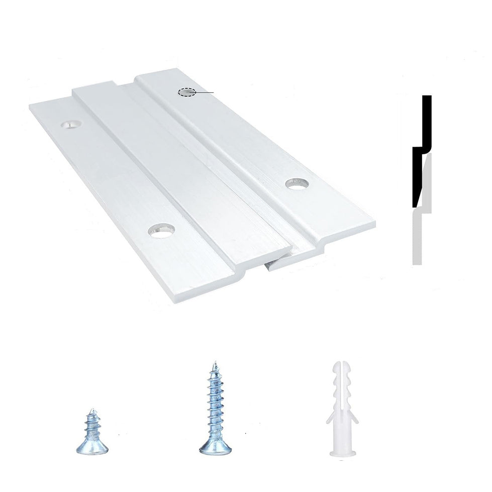 Aluminum French Cleat Picture Hanger with Hardware 100 lb Capacity for Mirrors Frames and Wall Art Mounting