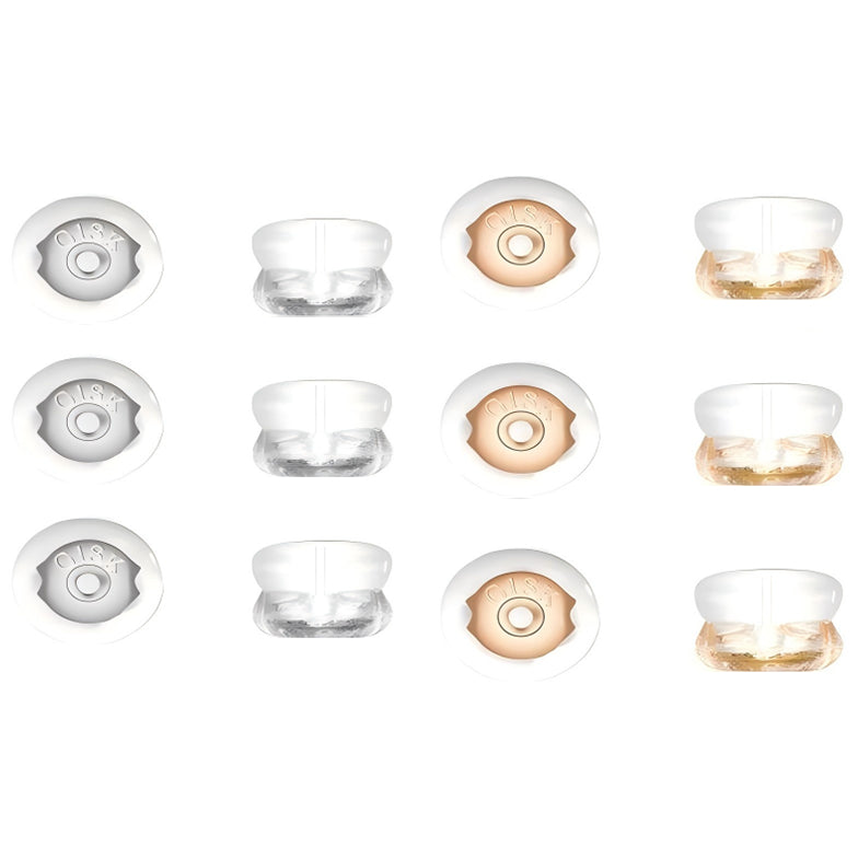 Silicone Locking Earring Backs for Studs and Heavy Earrings Hypoallergenic Clear, Pack of 12
