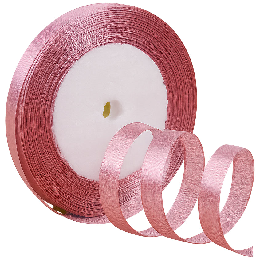Satin Ribbon 3/8 Inch Wide Single Face Polyester Roll 23 Yards for Crafts and Decoration