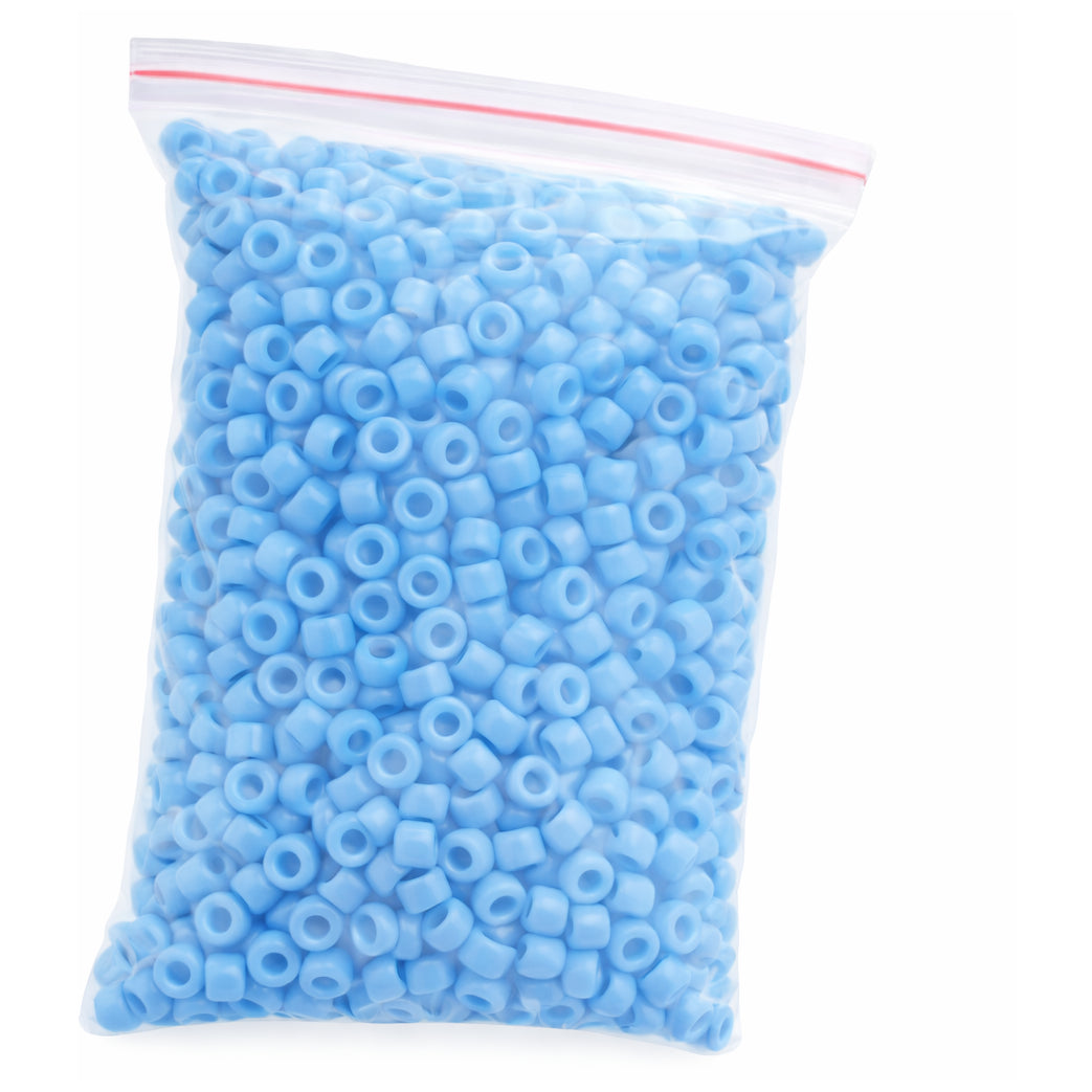 6x9mm Acrylic Pony Beads with 4mm Hole for Bracelets Jewelry Making and DIY Crafts, Pack of 1000