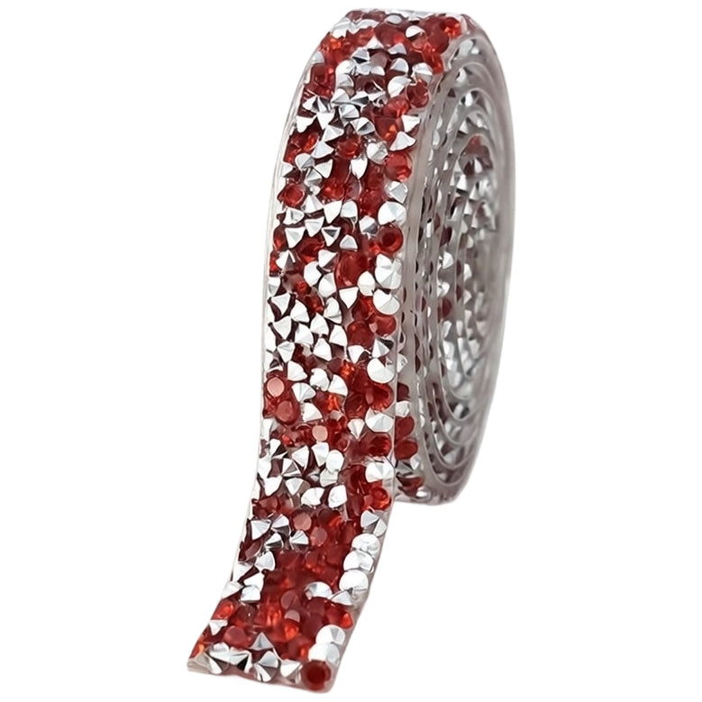1 Yard Self Adhesive Rhinestone Ribbon Roll Resin Crystal Trim for Crafts Clothing Bags Shoes DIY Decorations