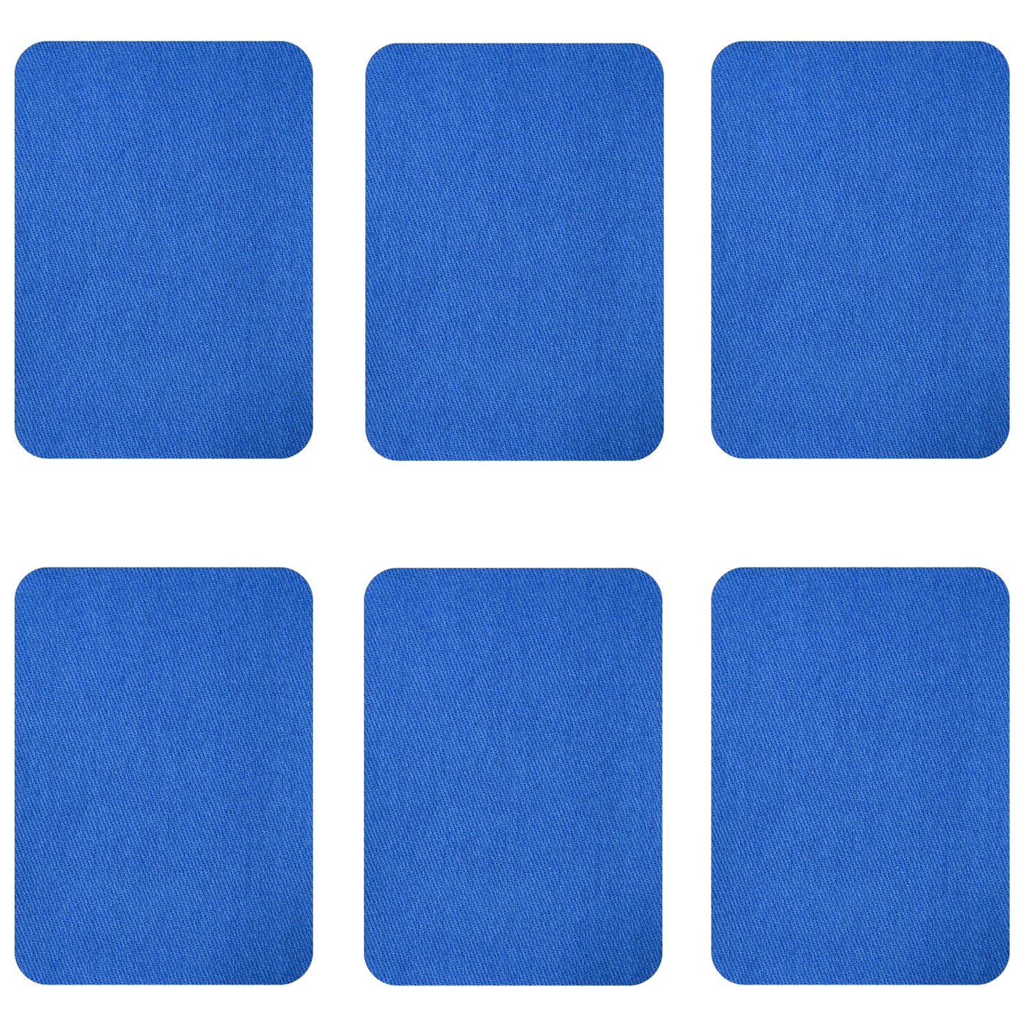 Cotton Iron-On Fabric Repair Patches for Clothing Inside and Outside Strong Adhesive, Pack of 6