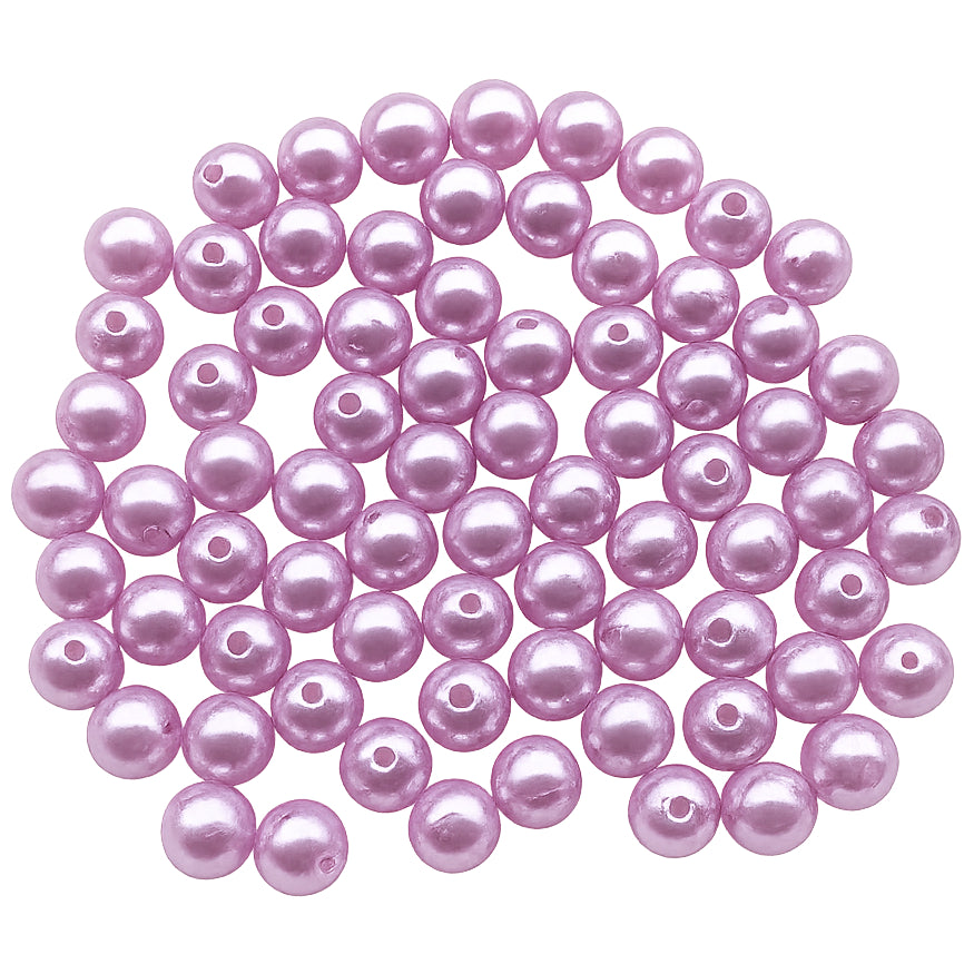 8mm White Plastic Pearl Beads for Jewelry Making, Crafts, and DIY Decorations, 1800 Pcs