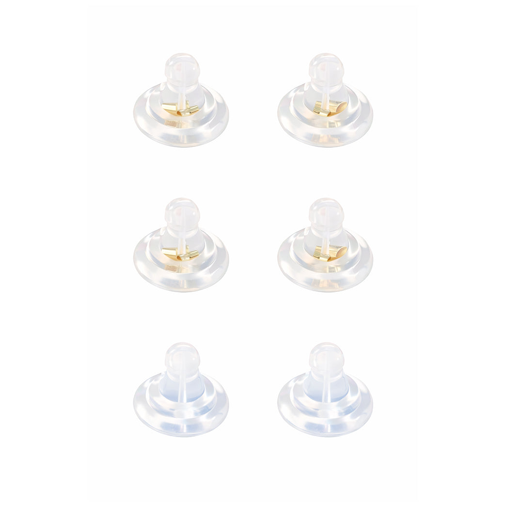 Locking Earring Backs for Studs Heavy Earrings Hypoallergenic Replacement for Women and Men, Pack of 6