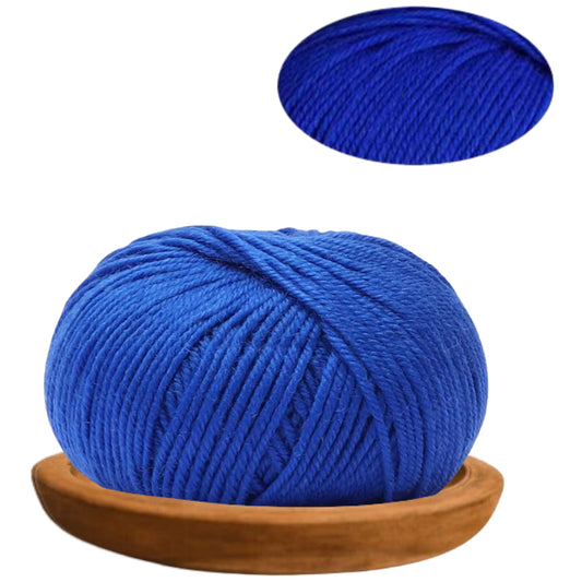 Lake Blue 100% Merino Wool Yarn, 4 Strands, 140 Yards 50g/1.76oz, 6-Ply Soft Yarn for Knitting & Crocheting