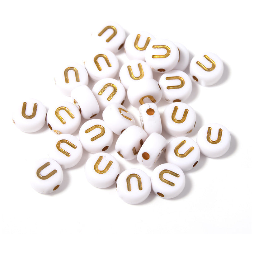 Alphabet Letter Beads 4x7mm Acrylic Round Beads for Bracelets Necklaces Keychains DIY Jewelry, Pack of 300
