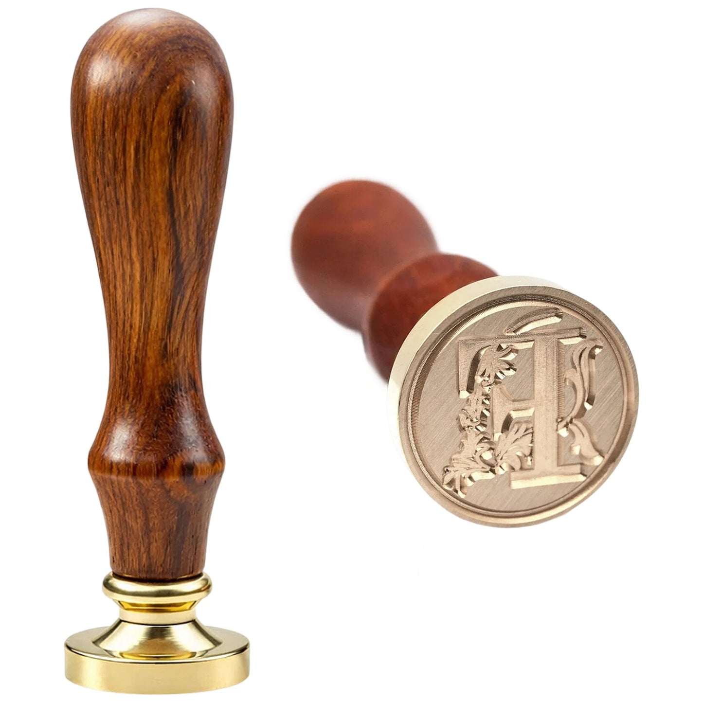 Traditional Initial Alphabet Wax Seal Stamp Brass Head Wooden Handle for Cards Envelopes Gift Wrap Wedding Invitations