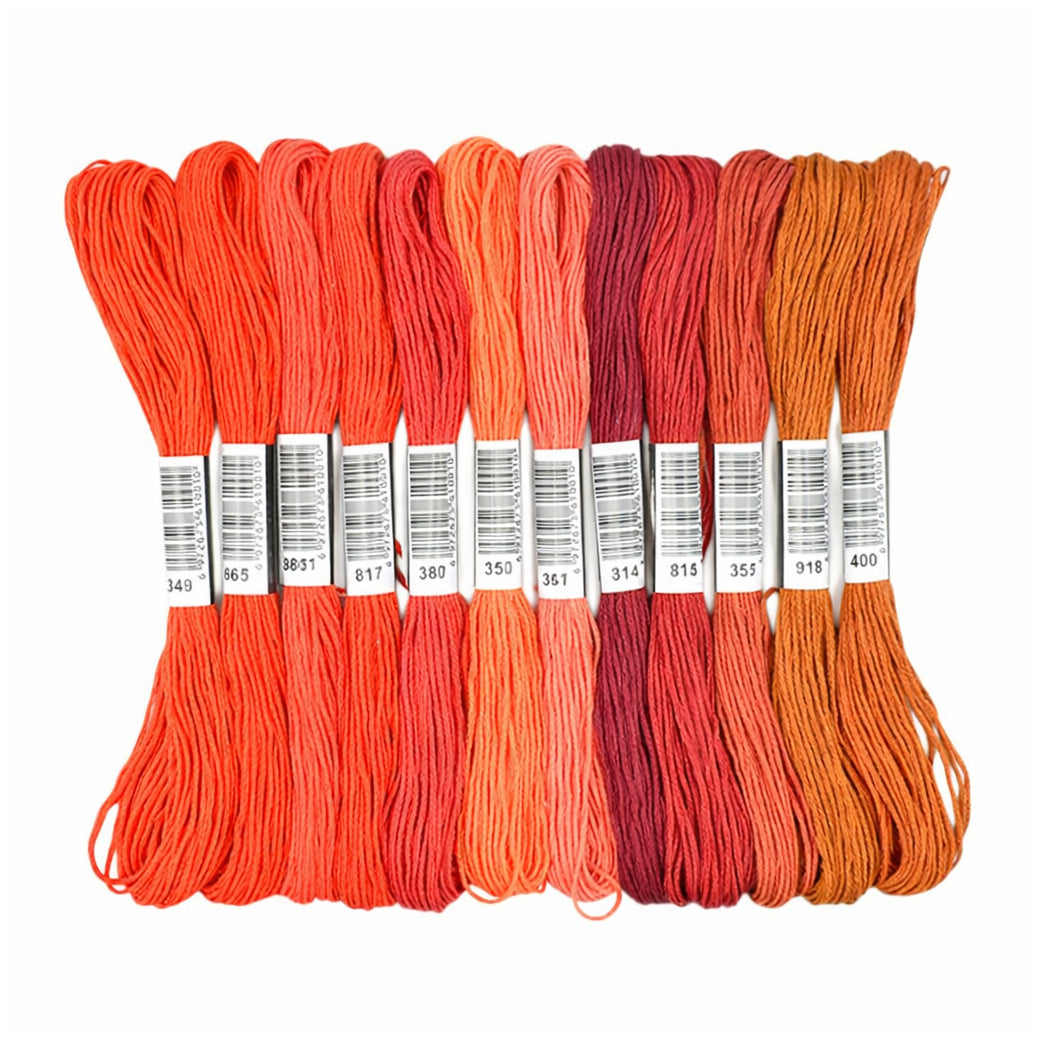 Embroidery Floss Set for Cross Stitch, Friendship Bracelets, Crafts, and DIY Projects, Pack of 12