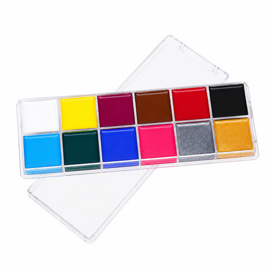 Professional Oil-Based Face and Body Paint Palette for Halloween SFX Cosplay Festival Stage Tattoo and Party Makeup