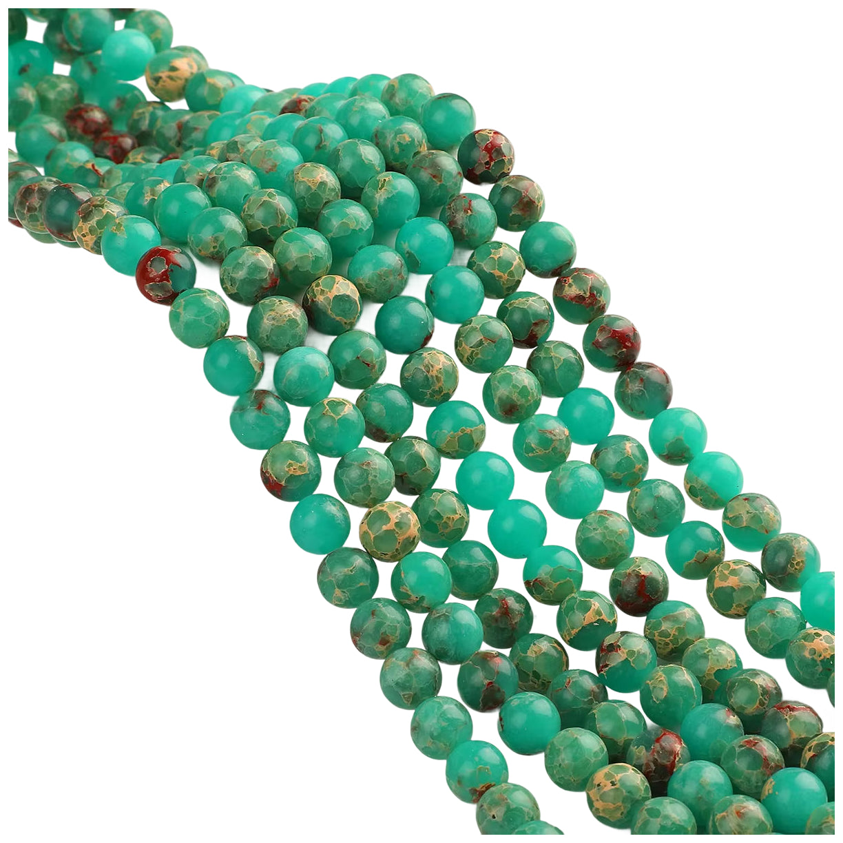 Natural Agate Round Gemstone Beads Polished Stone Loose Beads for Jewelry Making 15 Inch Strand