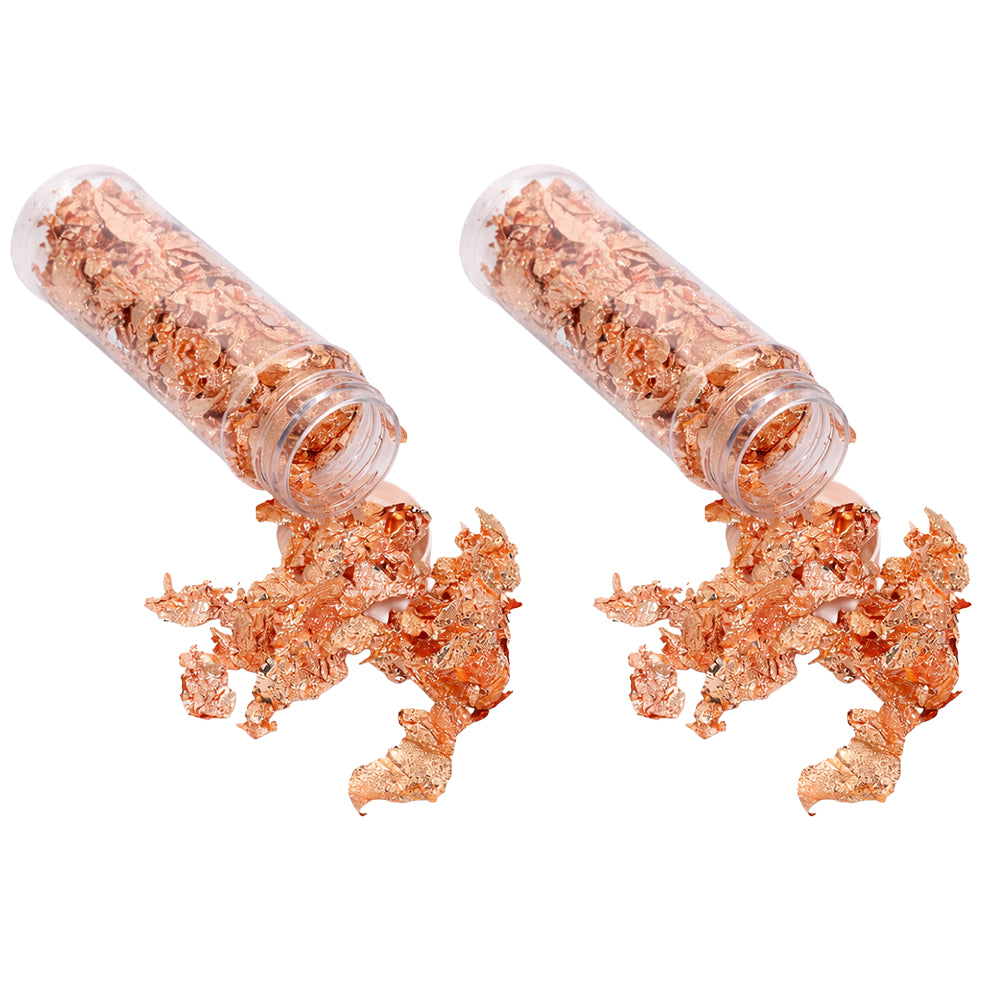 Metallic Foil Flakes with Tweezers for Resin Nail Art Painting Jewelry Making and DIY Crafts