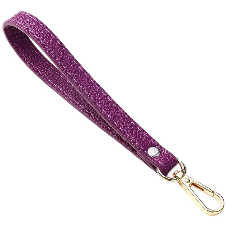 PU Leather Wristlet Strap with Metal Clasp, Replacement Hand Strap for Wallets, Purses, Clutches, and Keys