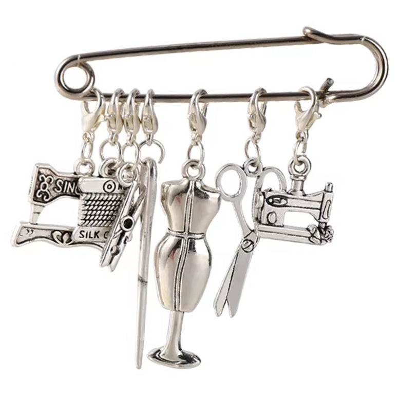 Colorful Enamel Stitch Marker Charms with Clasps for Knitting, Crochet, and Crafting