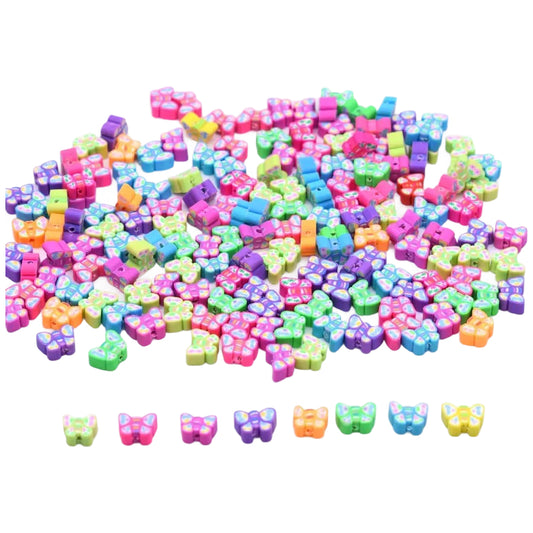 Mouse Head Polymer Clay Beads 10mm Mixed Spacer Beads for DIY Jewelry Making, Pack of 100