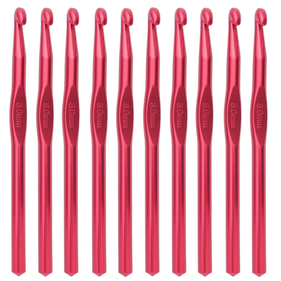 Multi-Colored Aluminum Crochet Hooks Set for DIY Crafts and Knitting Projects