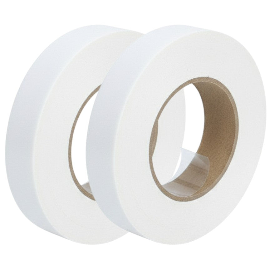 White Double Sided Fabric Tape No Sew Adhesive Cloth Tape for Hemming Repairs and DIY Crafts, Pack of 2