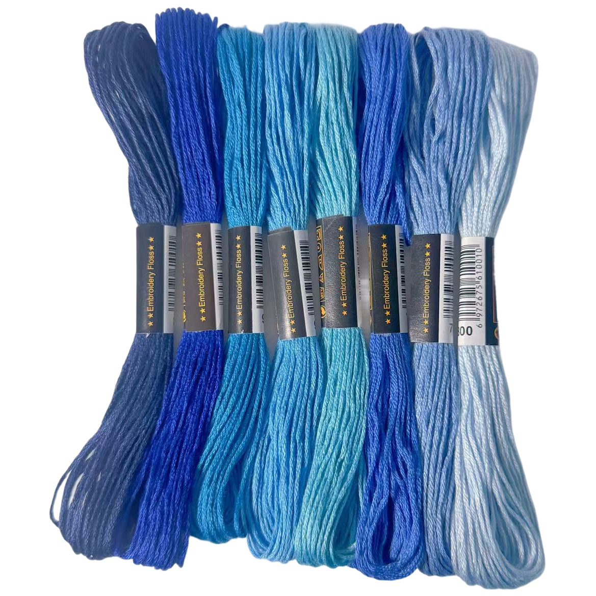8 Skeins Gradient Embroidery Floss Thread, 6-Strand Cross Stitch and Bracelet Making Yarn Set