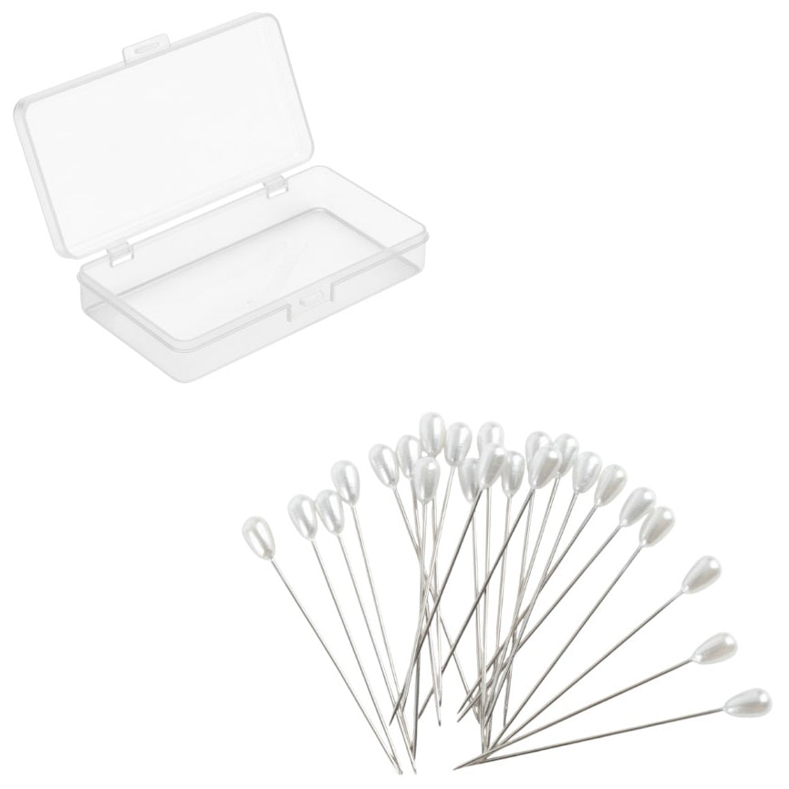 White Pearl Corsage Pins Long Straight Sewing Pins for Wedding Bouquet Jewelry Quilting and DIY Crafts
