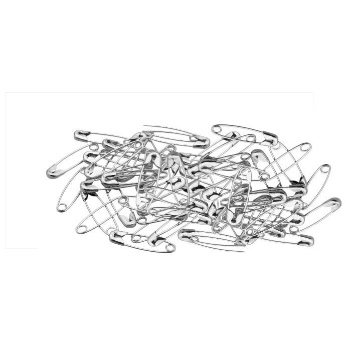 Heavy Duty Silver Safety Pins Bulk Pack for Sewing Diapers Bandages and Race Bibs