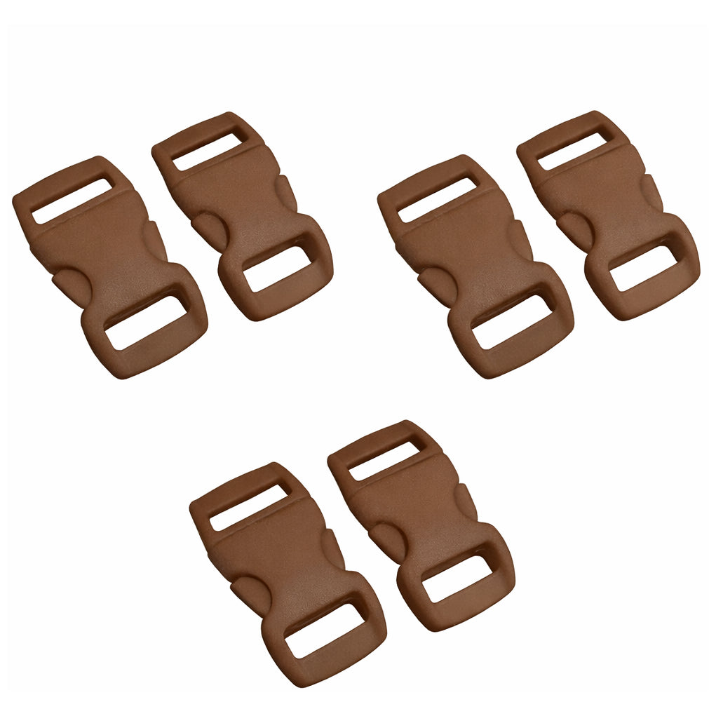 1 Inch Side Release Buckles Dual Adjustable Plastic Clips for Webbing Straps, Pack of 6