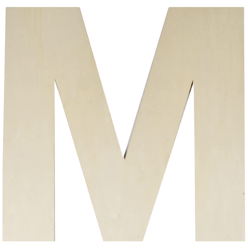 Unfinished Wooden Letter Style Surface for DIY Arts Crafts Home Decor Projects