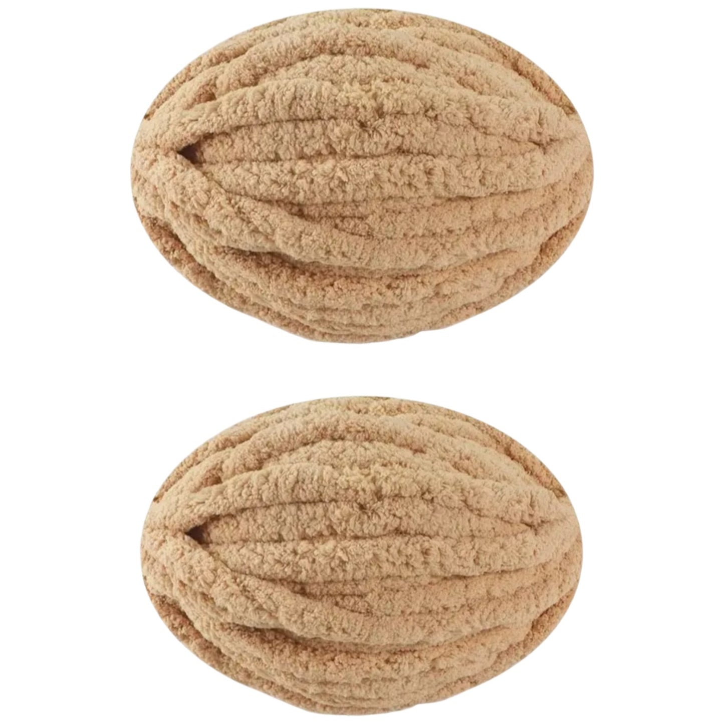 Jumbo Chunky Chenille Yarn for Knitting Crochet Weaving Blankets and DIY Craft Projects 250 Grams/8.82oz 29.53 yards, Pack of 2