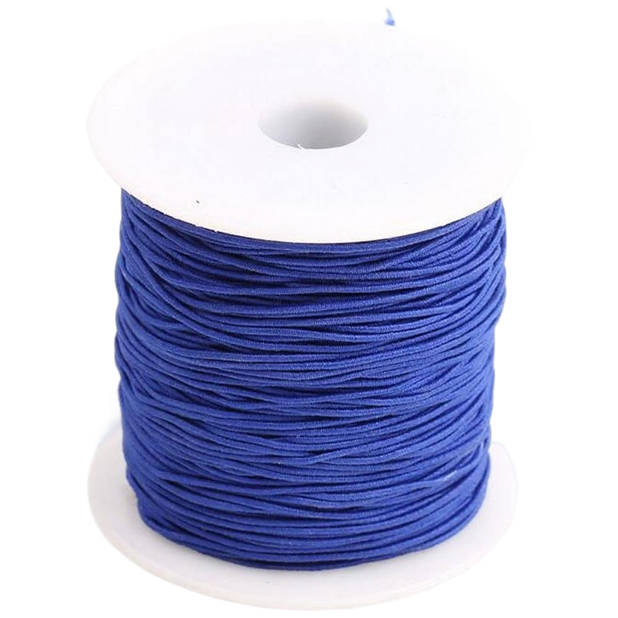100m by 1mm Round Elastic Cord Polyester Rubber Stretch String for Jewelry Making and Crafts