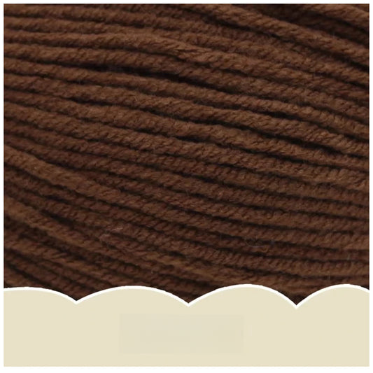 Dark Coffee Super Soft 4-Ply 50g/1.76oz, 180yds Cotton Acrylic Blend Yarn, Sport Weight for Sweaters, Dolls, and Baby Crochet