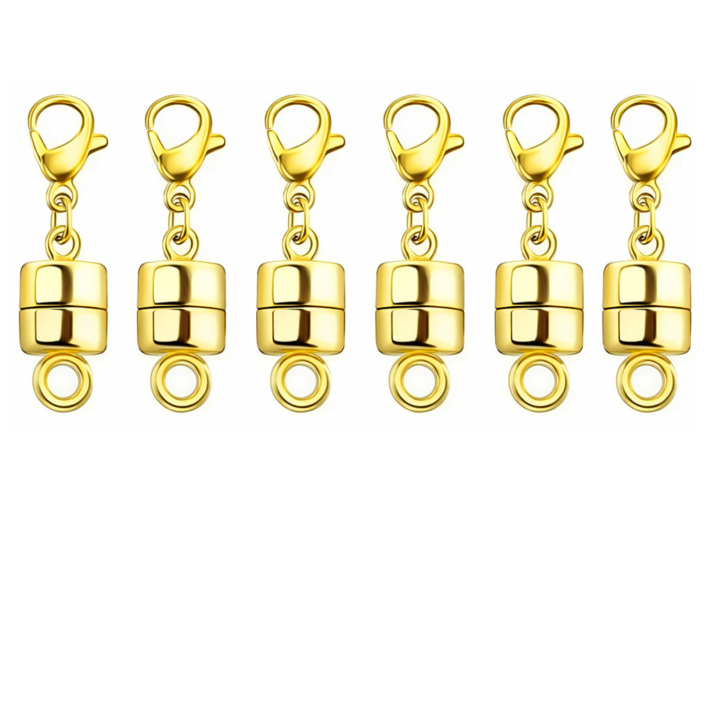 Magnetic Necklace Clasp With Lobster Closure 14K Gold Silver Alloy Jewelry Extender Bracelet Clasps Set