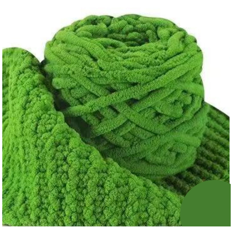 5mm Super Bulky Icicle Chenille Blanket Yarn 100g/3.53oz, 72 Yards for Knitting & Crocheting Crafts