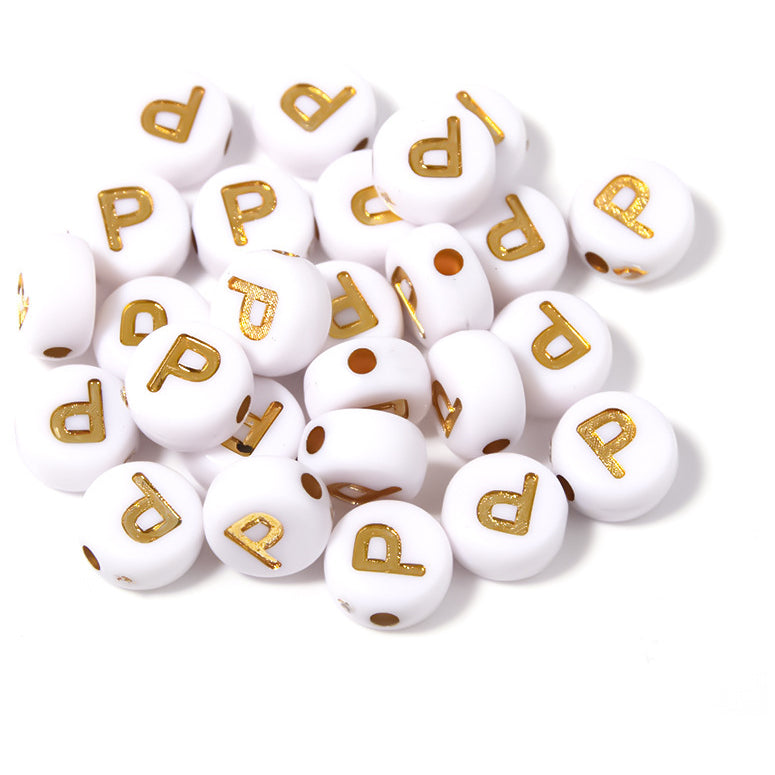 Alphabet Letter Beads 4x7mm Acrylic Round Beads for Bracelets Necklaces Keychains DIY Jewelry, Pack of 300