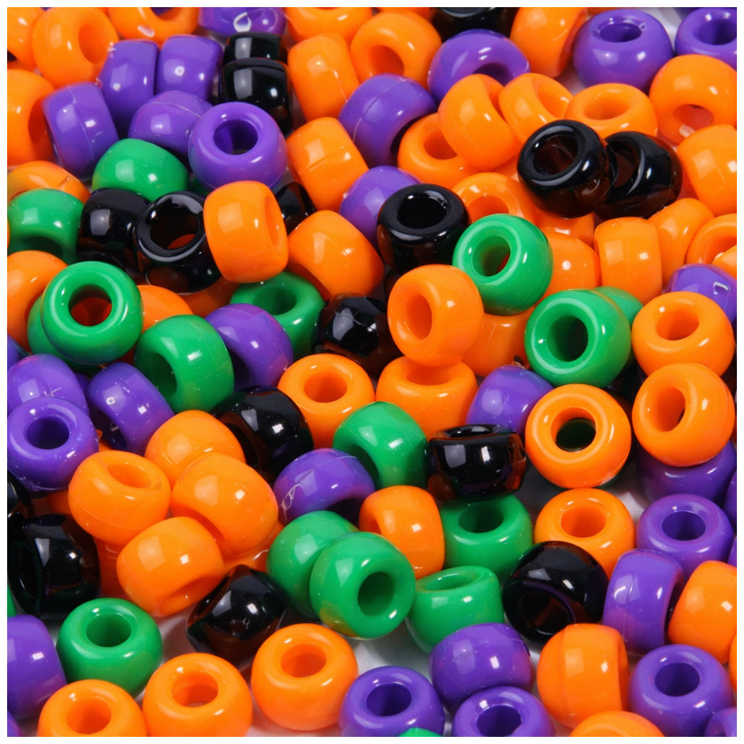 6x9mm Acrylic Pony Beads with 4mm Hole for Bracelets Jewelry Making and DIY Crafts, Pack of 1000