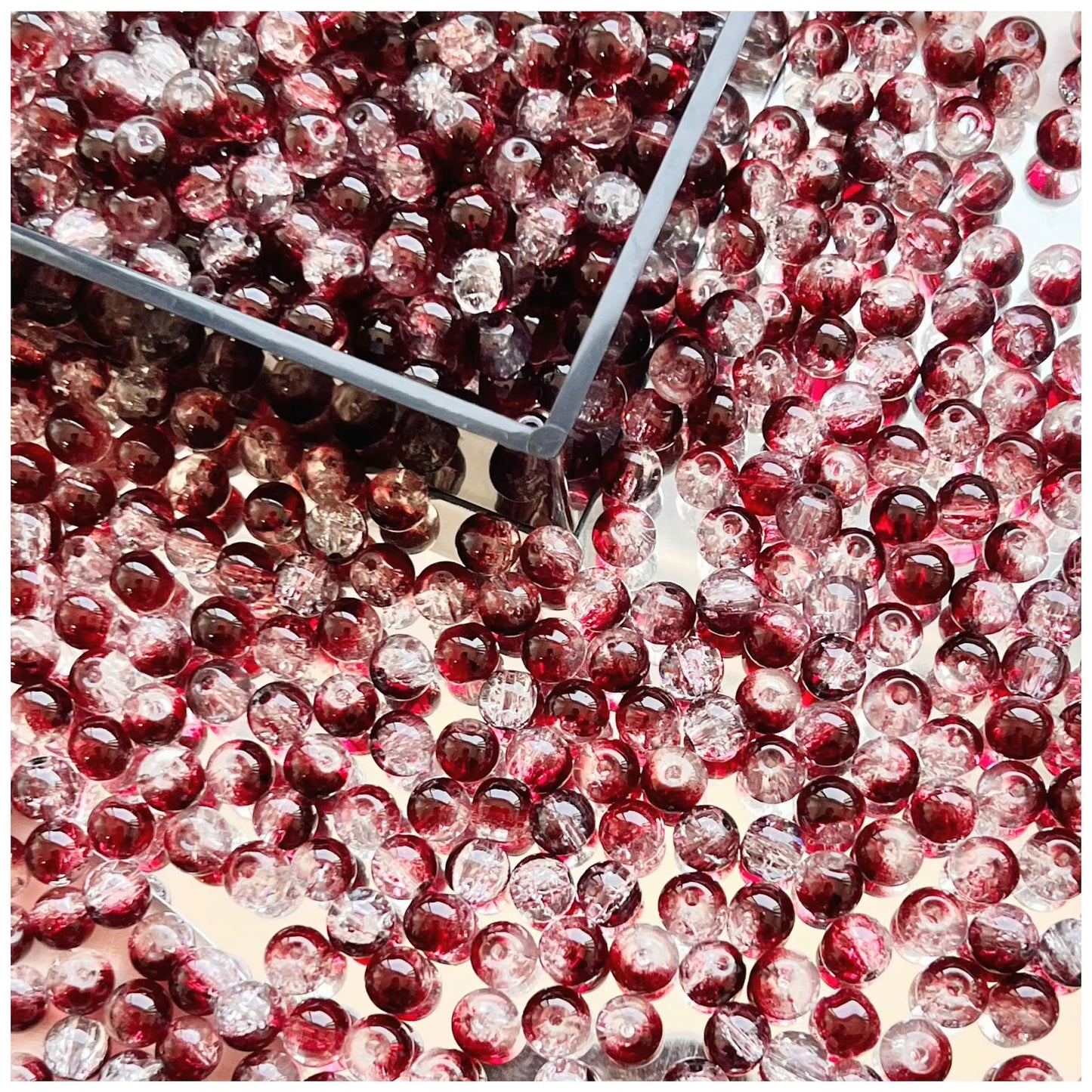 8mm Natural Rose Quartz Gemstone Round Beads for Jewelry Making, Pack of 100