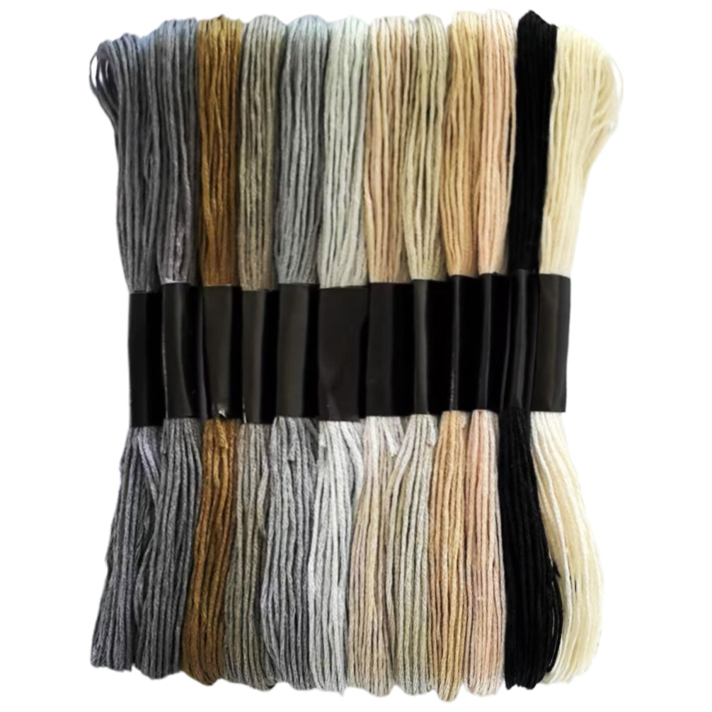 12 Shades Gradient Embroidery Floss, 8M Six-Strand Thread for Cross Stitch and Craft Projects