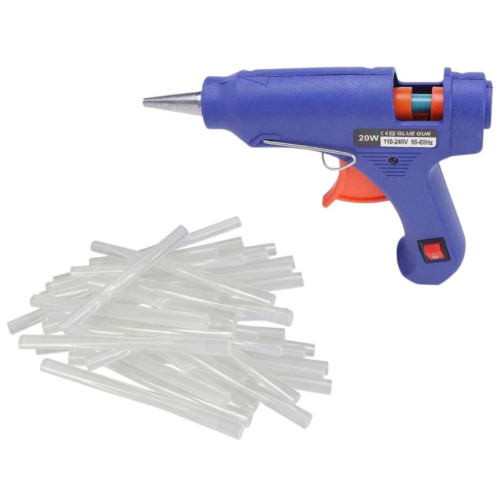 20W Mini Hot Glue Gun Kit with 30 Glue Sticks Fast Heating for Crafts and Repairs