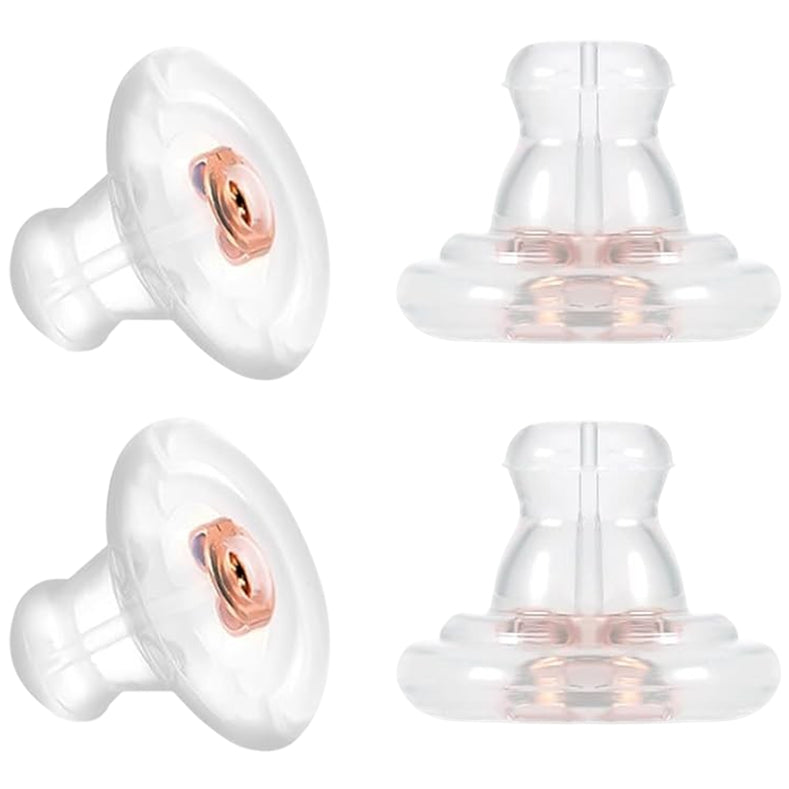 Secure Silicone Earring Backs Replacement Locking Earring Stoppers for Studs Sensitive Droopy Ears Adults