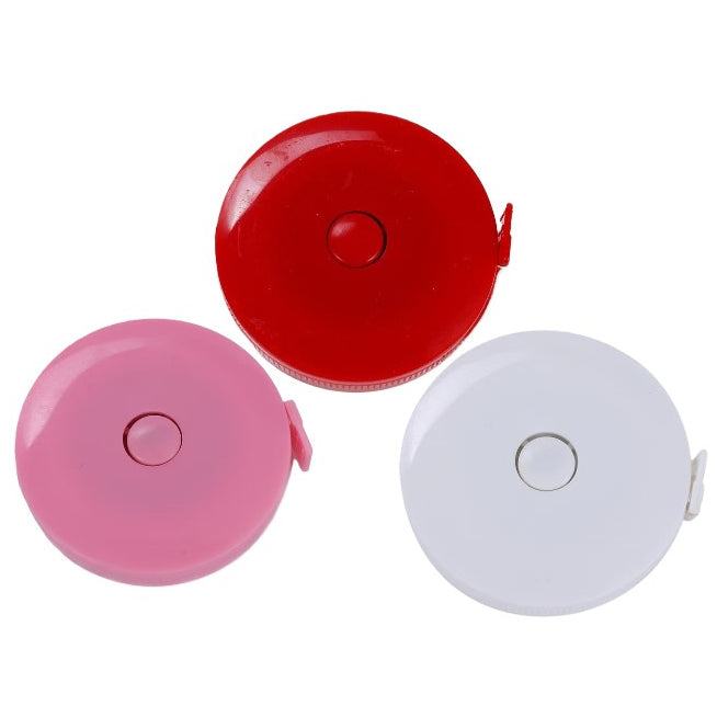 60-Inch Retractable Measuring Tape for Body, Sewing, Tailoring, and Craft Projects, Pack of 3