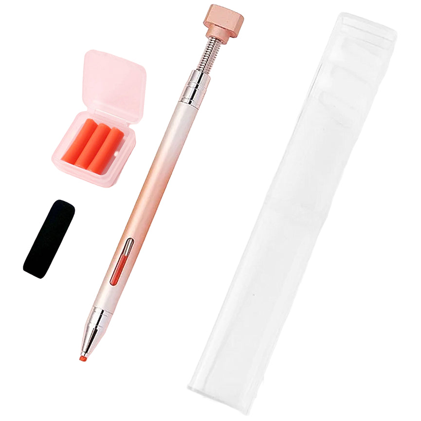 Diamond Painting Pen Refillable Wax Drill Pen with Metal Correction Plate for 5D DIY Craft Nail Art Accessories