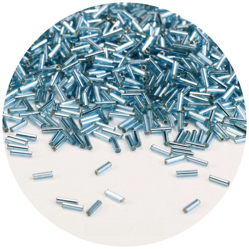 Glass Bugle Beads 2x6mm Mini Tube Seed Beads for Jewelry Making Crafts, Pack of 1200