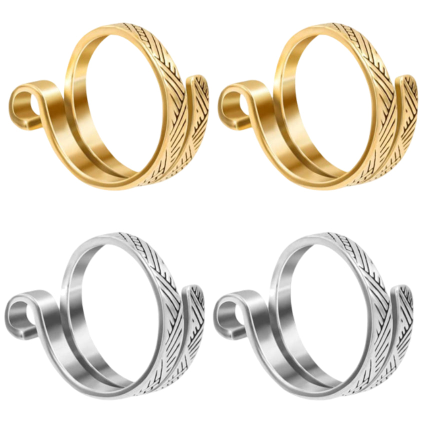 Adjustable Gold and/or Silver Crochet Tension Rings for Fingers, Yarn Guide Holders for Knitting