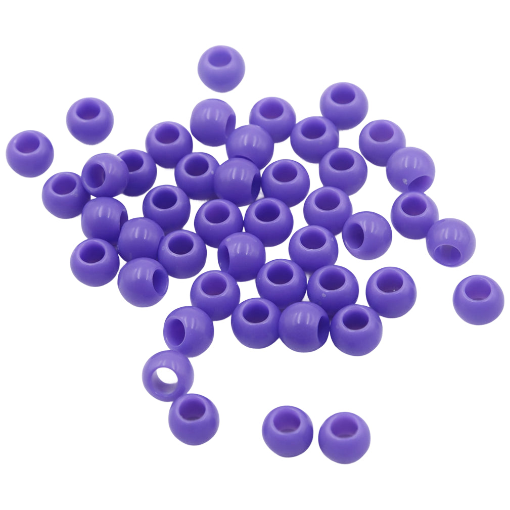 Large Hole Pony Beads Acrylic Hair Beads for Braids, Jewelry Making and DIY Craft Projects, Pack of 200
