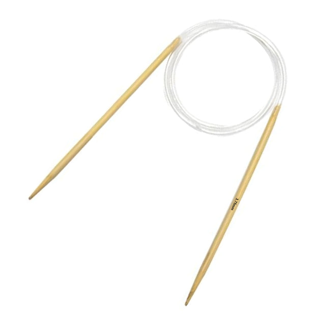 Carbonized Bamboo Circular Knitting Needles with Clear Cables, 16" Length for Smooth Knitting