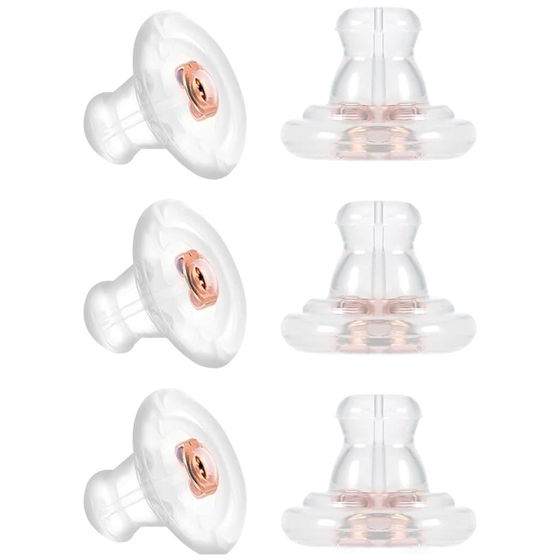 Secure Silicone Earring Backs Replacement Locking Earring Stoppers for Studs Sensitive Droopy Ears Adults