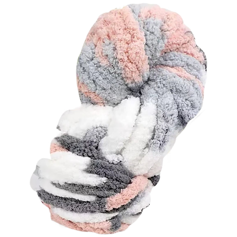 Super Chunky Chenille Yarn Soft Thick Fluffy Polyester for Arm Knitting Blankets and Home Decor, 20mm Thick 250 Grams/8.82oz 27.34 yards